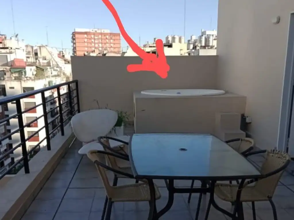 Departamento Alquiler monoambiente 5 años con balcón Contrafrente