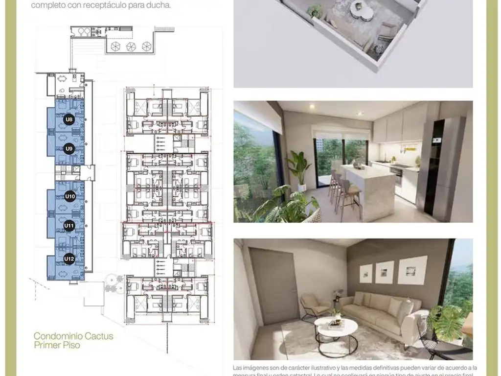 Departamento Venta 2 ambientes a estrenar con balcón 1 cochera