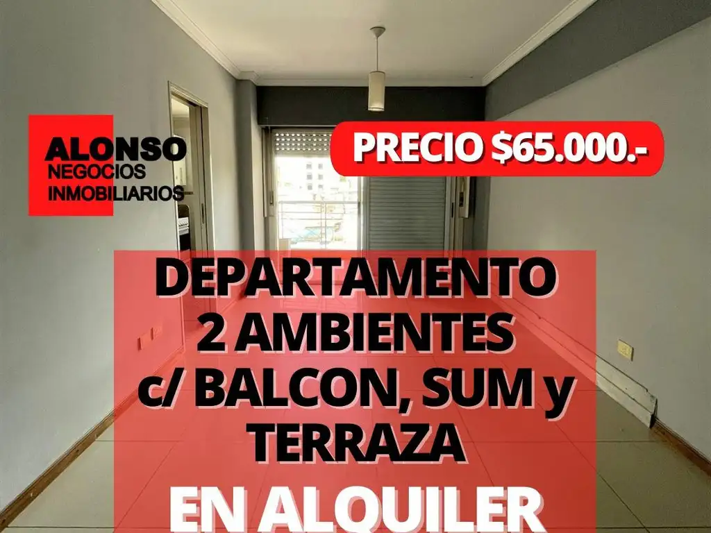 Departamento Alquiler Ambientes Con Balc N Frente Ministro Brin