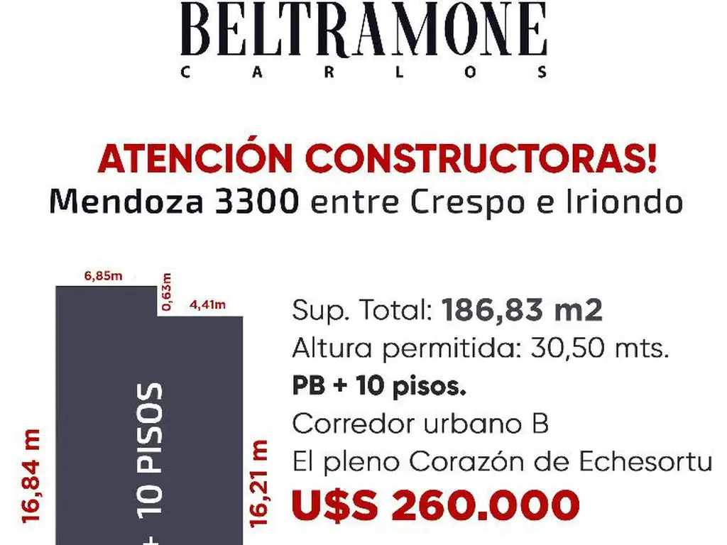 Terreno con mejoras, Mendoza 3300