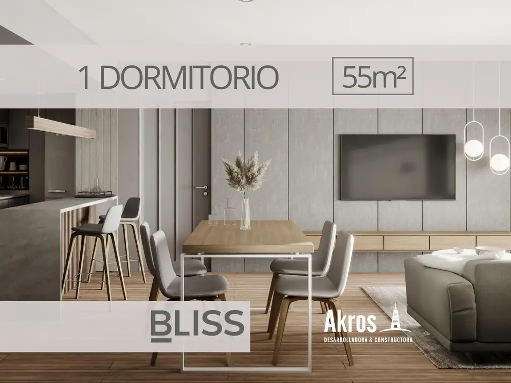 BLISS - Departamento de 1 Dormitorios 55m2