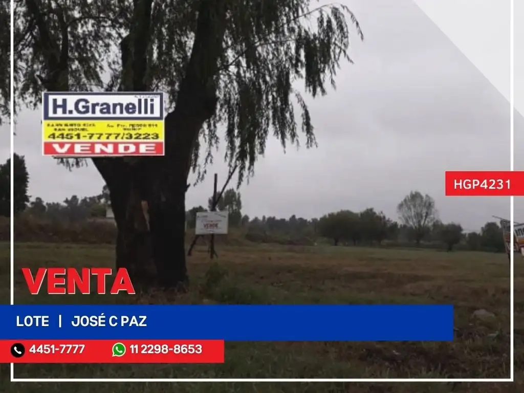 Lote - Venta - Argentina, José C Paz - Chacabuco 3400