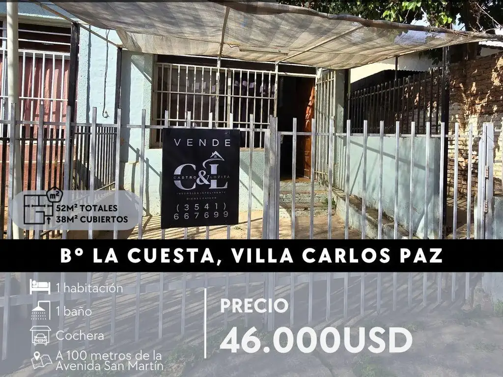 PH 1 DOR C/COCHERA EN VENTA- B° LA CUESTA- Villa Carlos Paz.