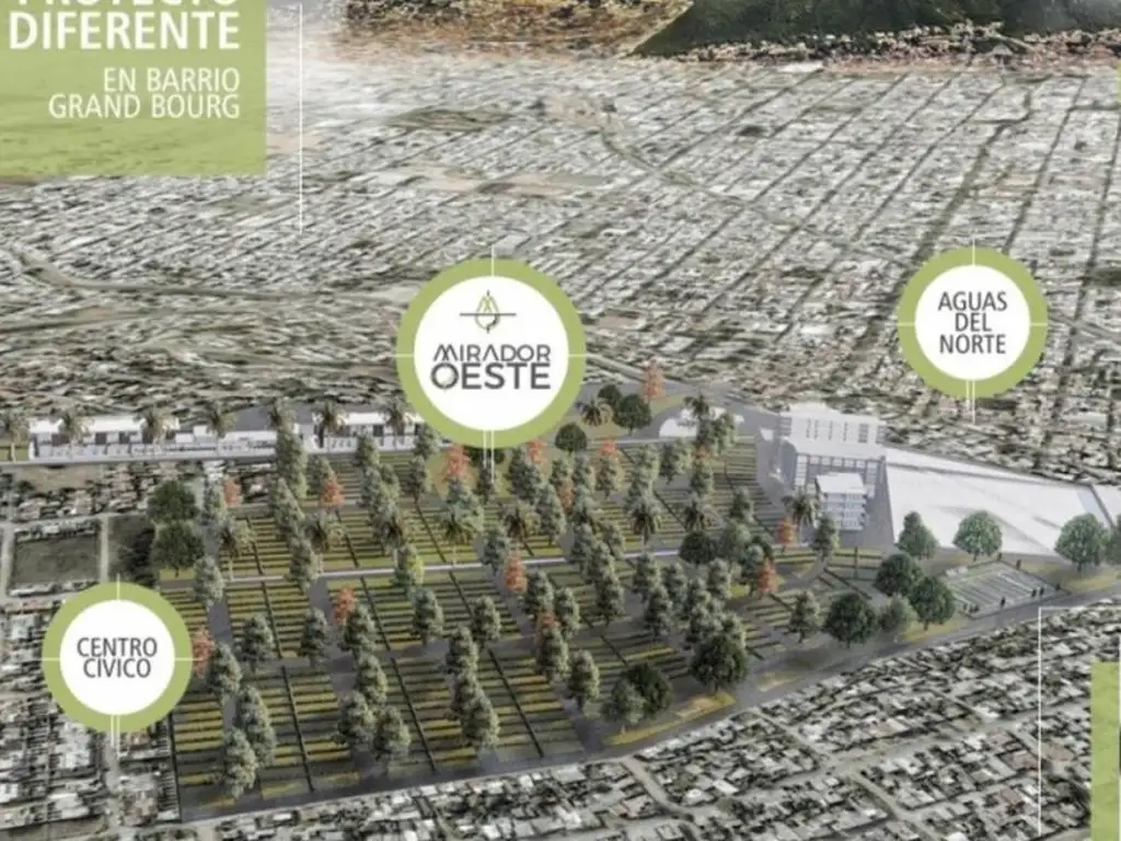 Gran terreno en venta  Nueva urbanizacion Mirador Oeste - B° Grand Bourg