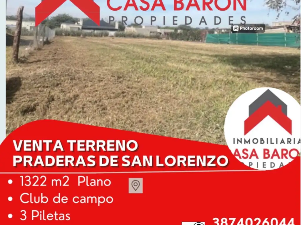 VENTA TERRENO PRADERAS DE SAN LORENZO