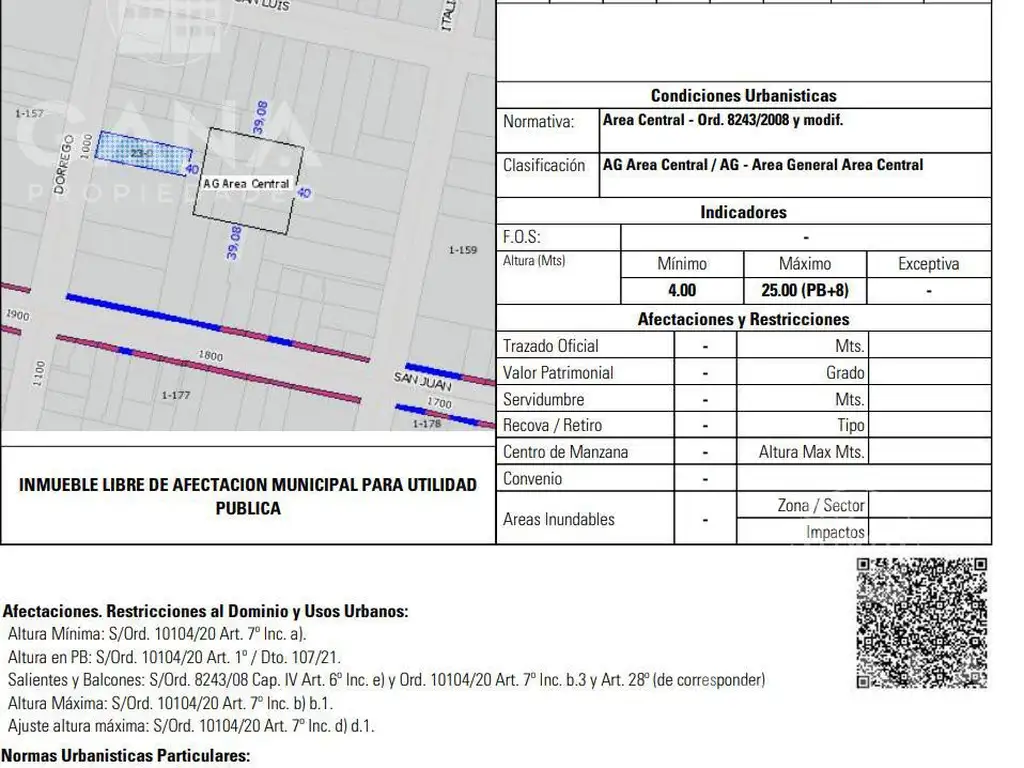 Terreno en inmejorable zona del centro de Rosario