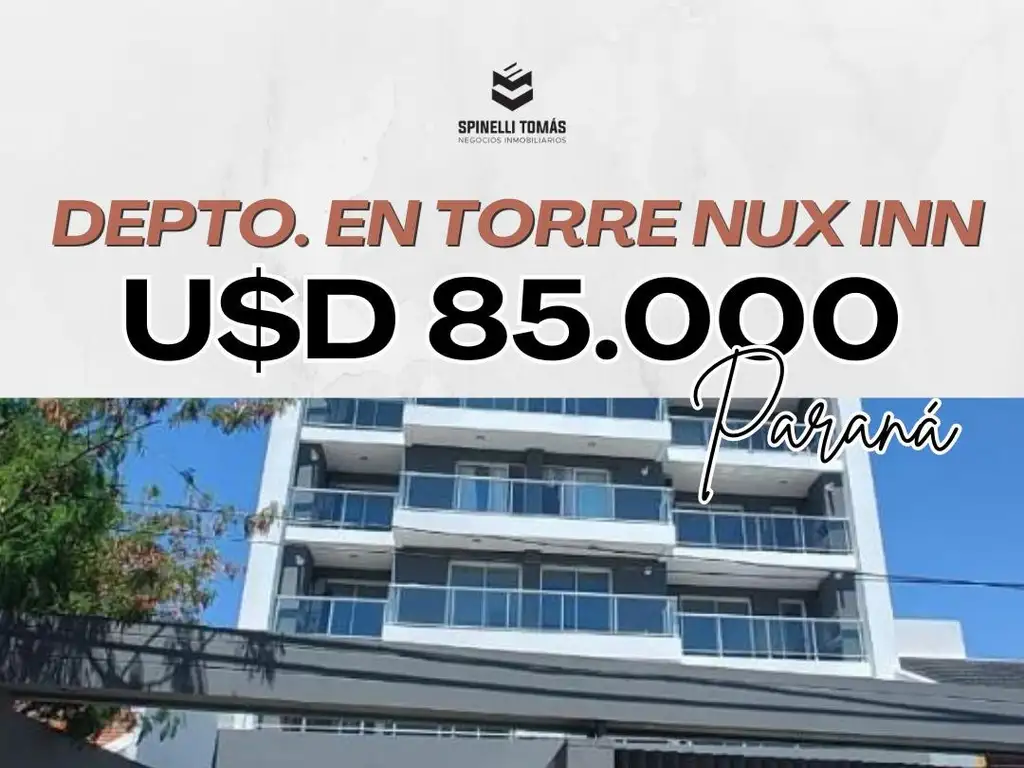 VENDEMOS DEPTO DE CALIDAD EN TORRE NUX INN