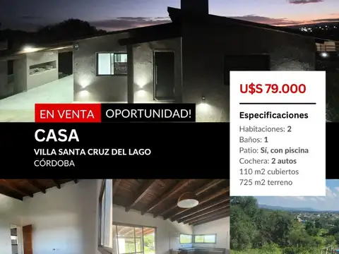 OPORTUNIDAD CASA 2 DORMITORIOS CON PILETA