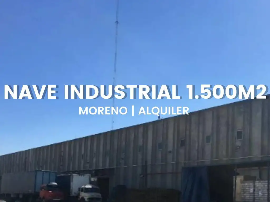 Nave Industrial de 1.500 m2 en predio cerrado.