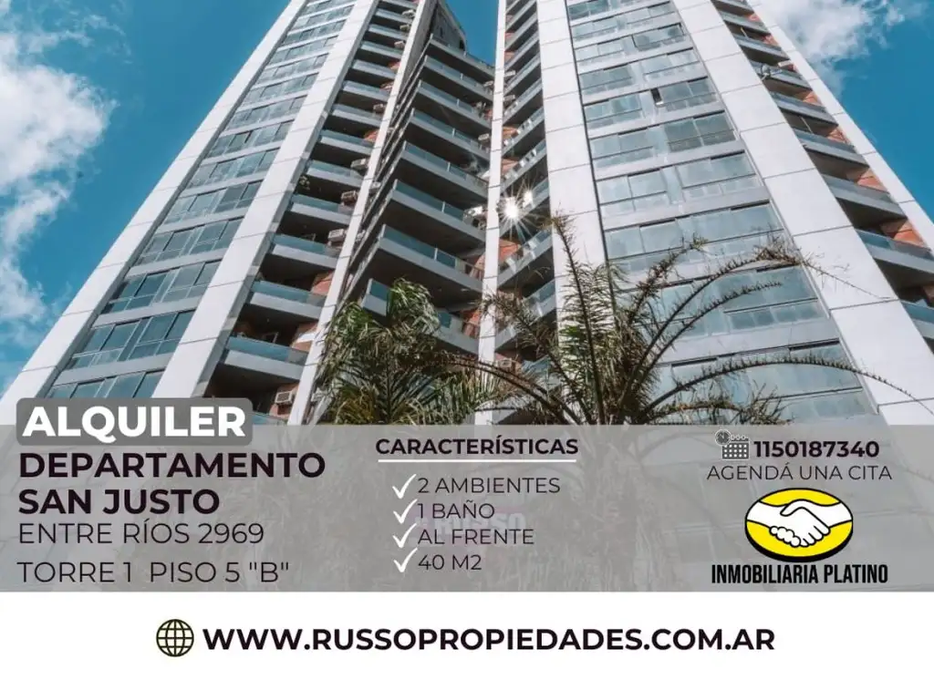 Alquiler departamento San Justo 2 ambientes