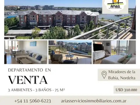 Departamento a la venta Miradores de la Bahia - Nordelta