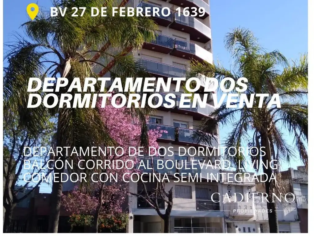 Departamento a estrenar. Excelente vista en Bv 27 de Febrero