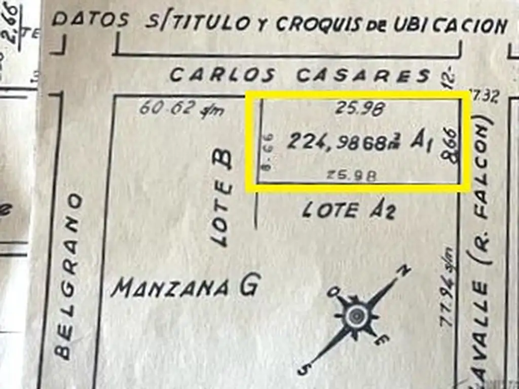 LOTE EN ESQUINA