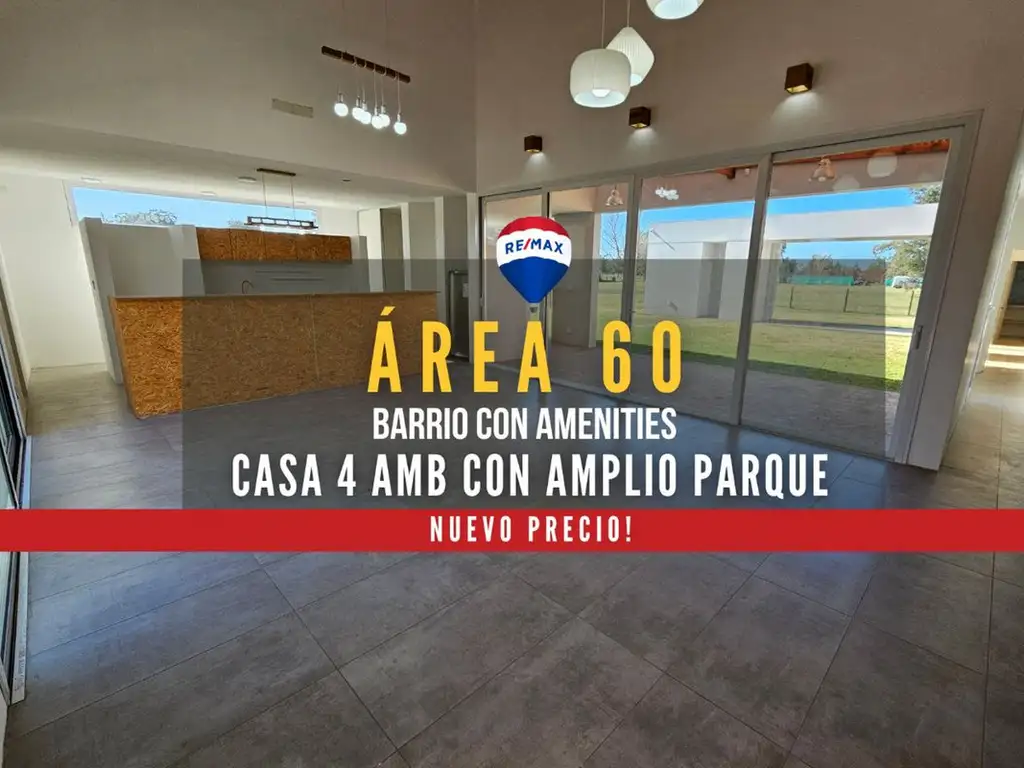 VENTA CASA A ESTRENAR DE 4 AMBIENTES EN ÁREA 60