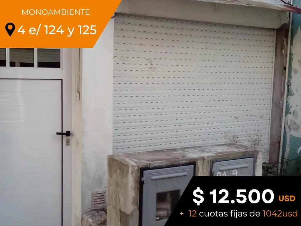 Mono ambiente venta - 1 baño - 23mts2 totales  - Berisso [FINANCIADO]