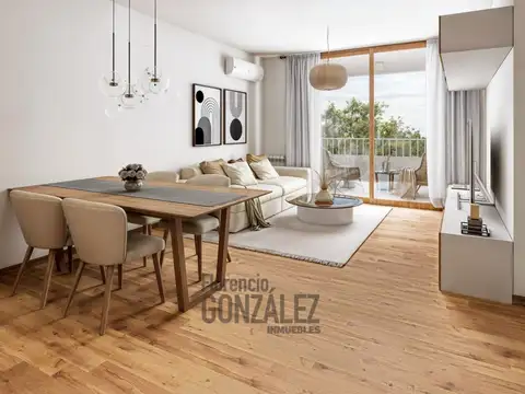 Departamento 2 ambientes con 2 baños