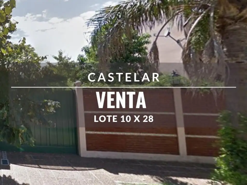 Excelente Lote en Castelar Norte