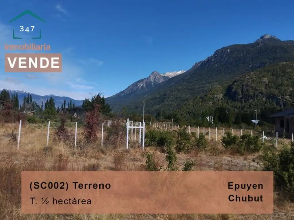 (SC002) Terreno 1/2 Ha en Venta en Epuyén