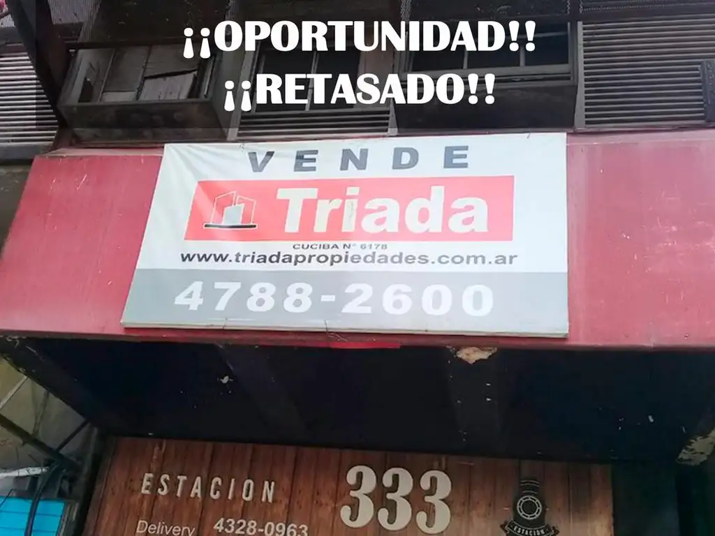 OPORTUNIDAD  VENTA LOCAL DE 270 M2 EN DOS PLANTAS IDEAL GASTRONÓMICO