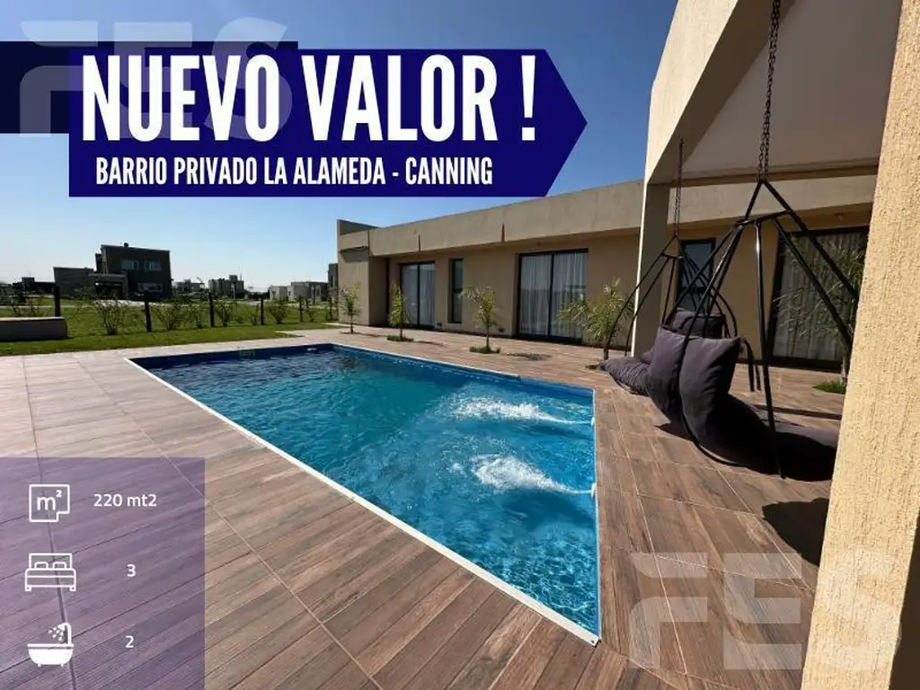 Oportunidad casa en venta en el Barrio Privado La Alameda - Corredor Verde Canning / San Vicente