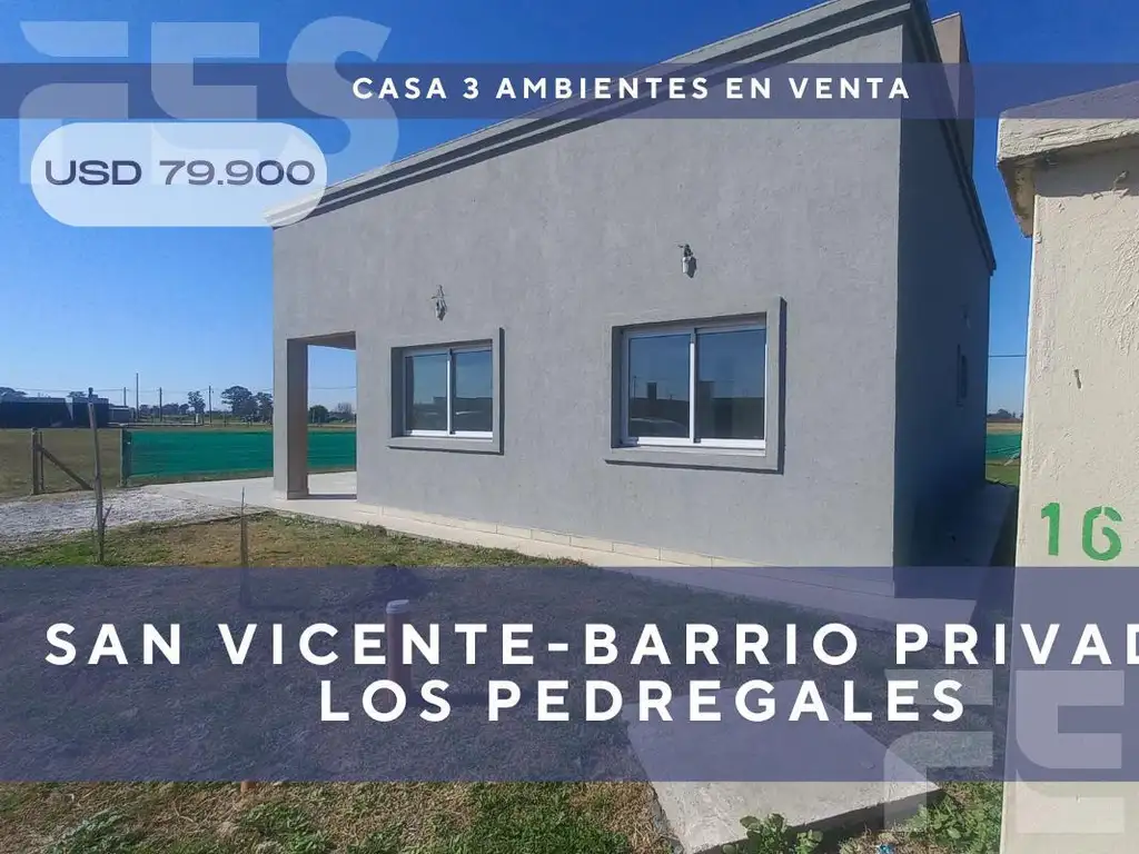 Venta Casa de 3 ambientes en  Los Pedregales San Vicente