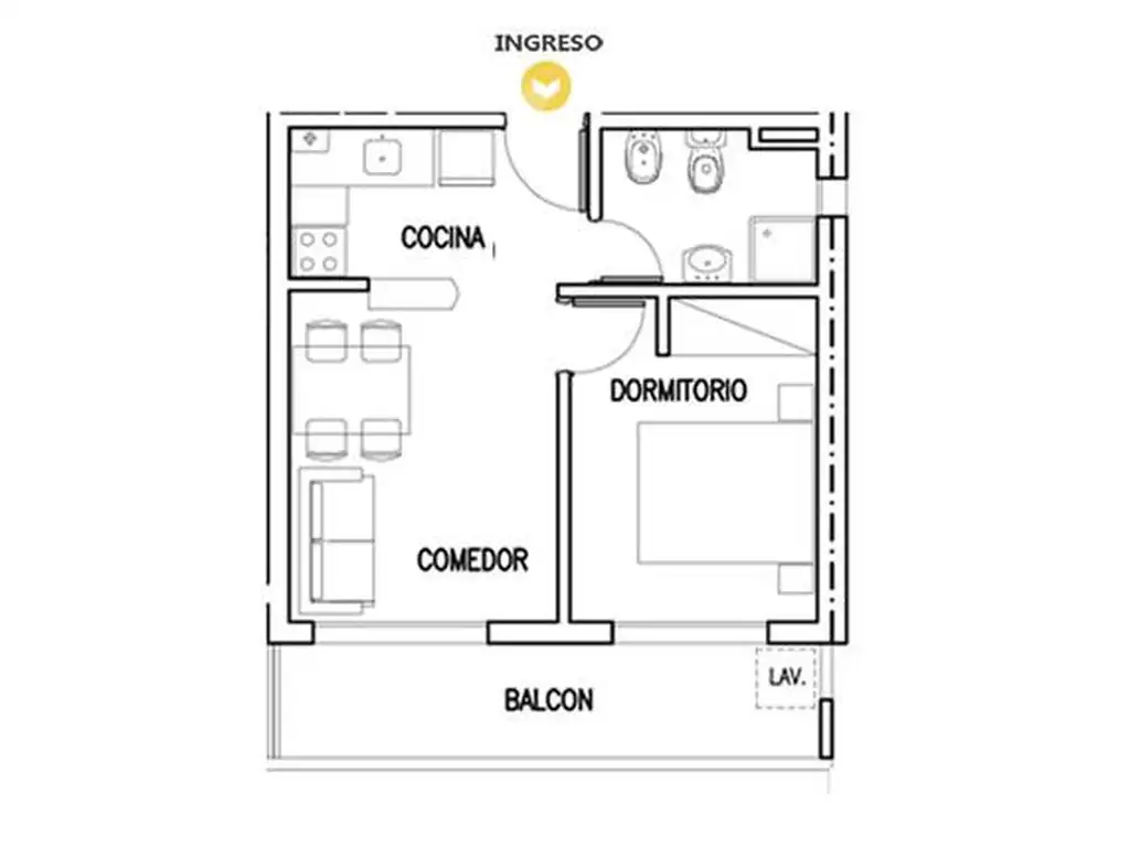 Departamento 1 dormitorio en venta - Refinerias, Rosario