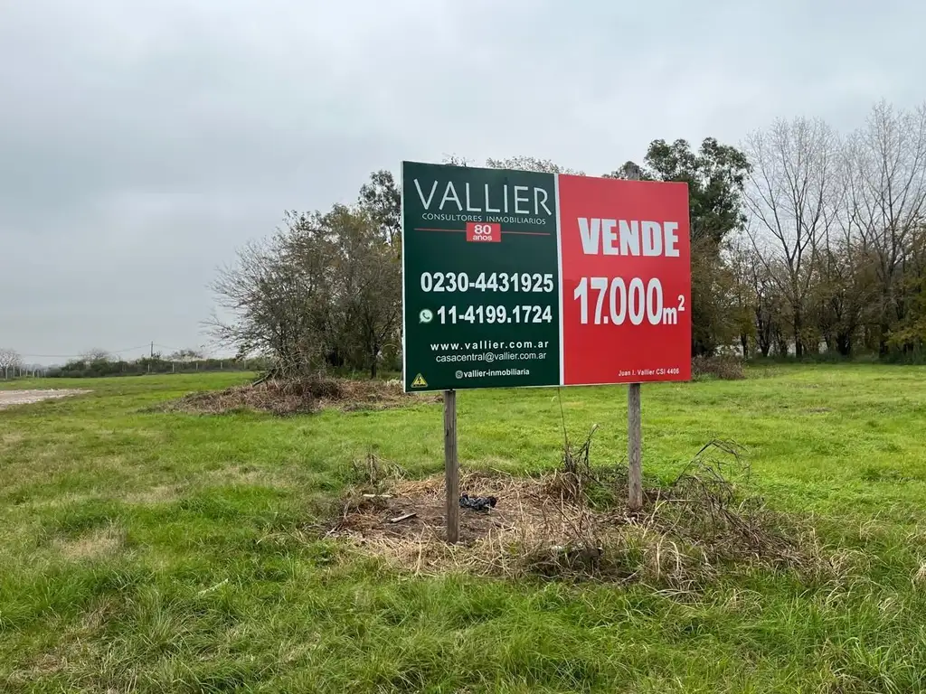 Fracción 1.7 ha en Venta- Caamaño km  46.5- Pilar,  G.B.A. Zona Norte