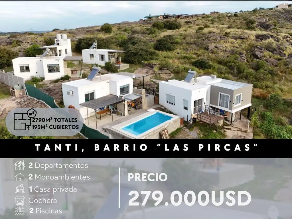 VENTA DE COMPLEJO DE 5 UNIDADES EN TANTI, UBICADO EN BARRIO SEMICERRADO "Las Pircas"