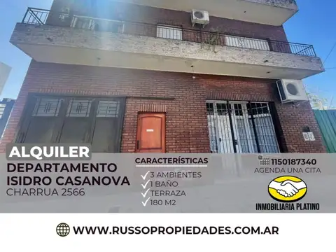 Alquiler departamento 4 ambientes Isidro Casanova