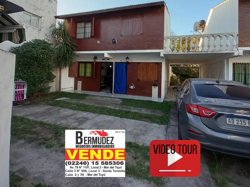 Venta de duplex de 3 amb en zona centro de mar del tuyu. Calle 67 entre 1 y 2 a metros del mar