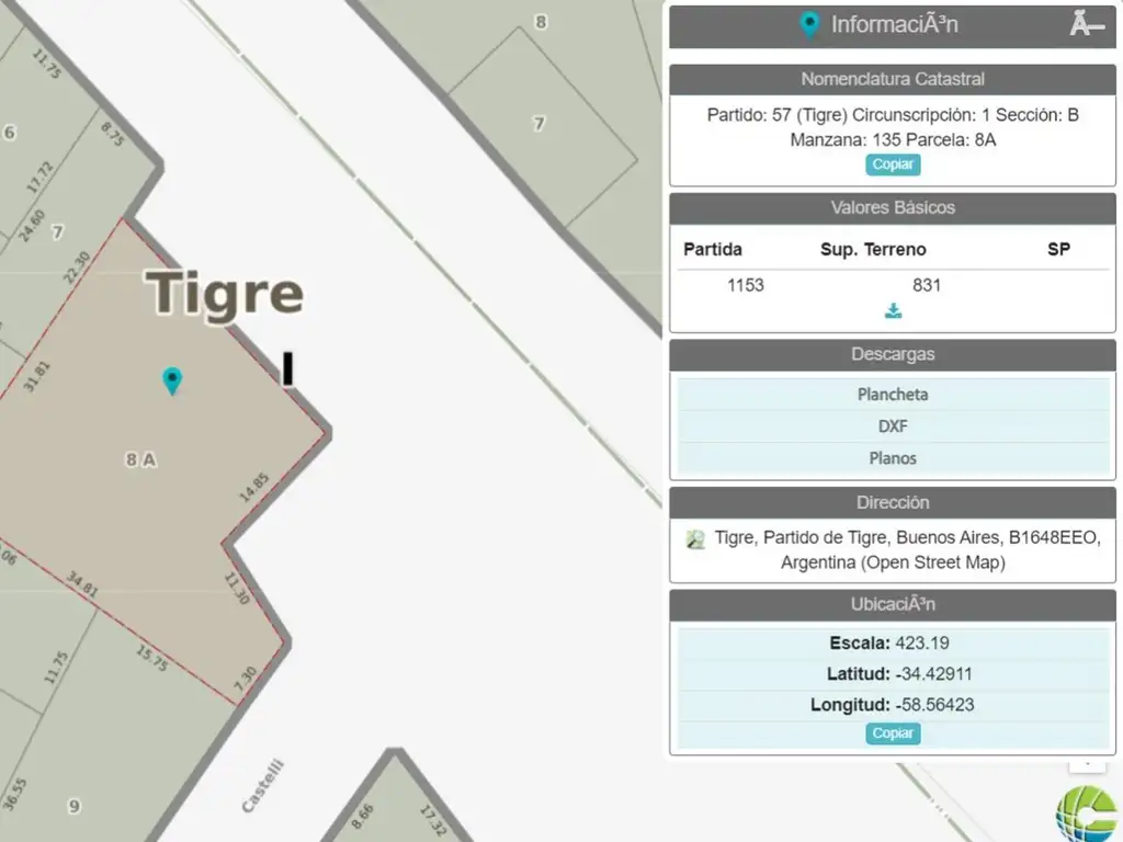 Gran lote en venta con planos aprobados Tigre sur 830m2