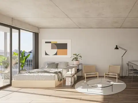 Departamento Monoambiente con 2 baños