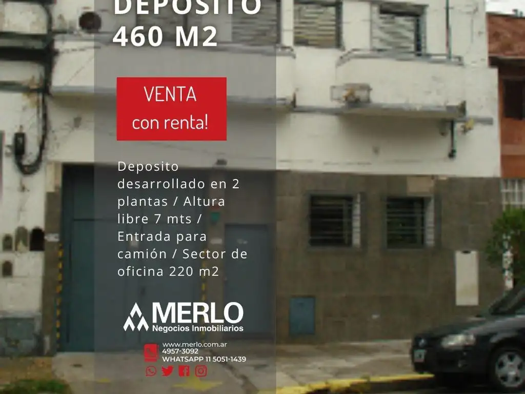 Depósito en  Boedo - 460 m2 - Venta con RENTA