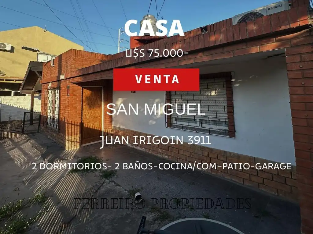 Venta de CASA en Juan Irigoin al 3900 en SAN MIGUEL