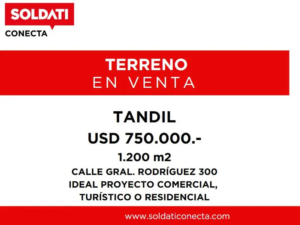 Oportunidad de Inversión – Amplio Terreno en General Rodríguez 334, Tandil