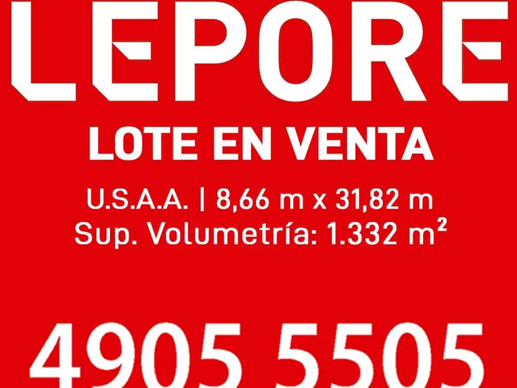 Lote - Venta - Argentina, Capital Federal - NICOLAS REPETTO 1800