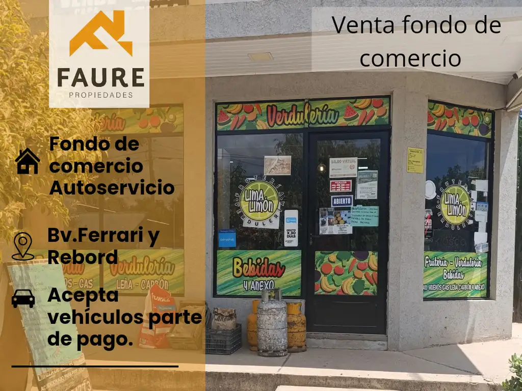 FONDO DE COMERCIO RUBRO AUTOSERVICIO EN VENTA