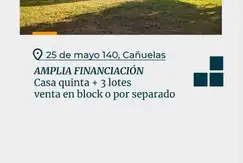 Cañuelas-25 de Mayo 1420, esquina R. O. Del Uruguay- 2 Lotes  en venta!!! 