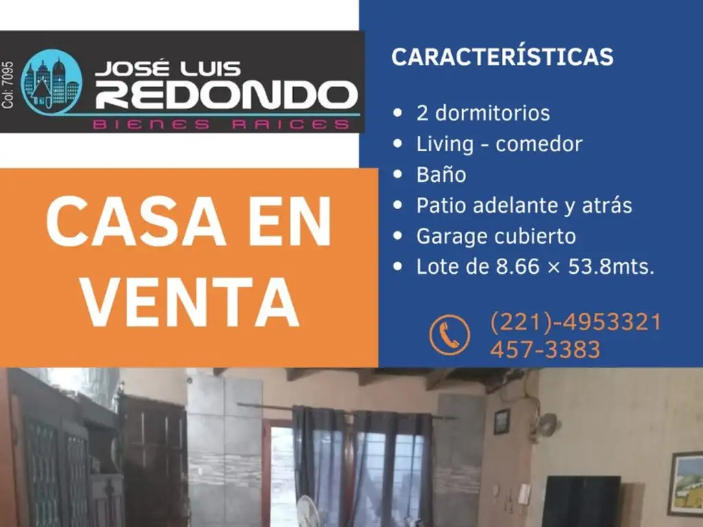 CASA EN VENTA  149 Norte e/ 11 y 12, Berisso-