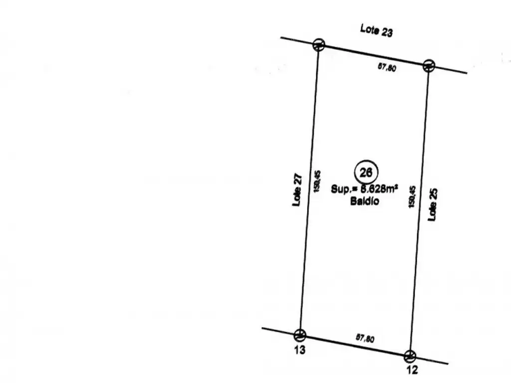 En venta Fracción de 8.628m2 en Capilla Vieja