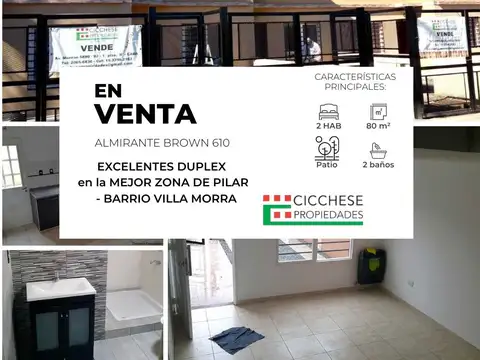 EXCELENTES DUPLEX  DE 2 DORMITORIOS, PATIO Y COCHERA,