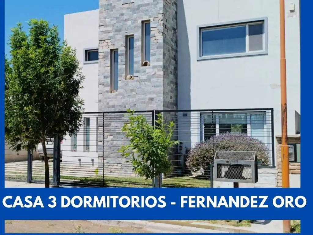 VENTA CASA 3 DORMITORIOS EN FERNANDEZ ORO