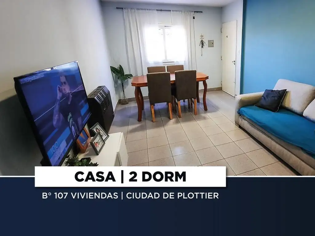 EN VENTA! CASA 2DORM | 107 VIVIENDAS | PLOTTIER