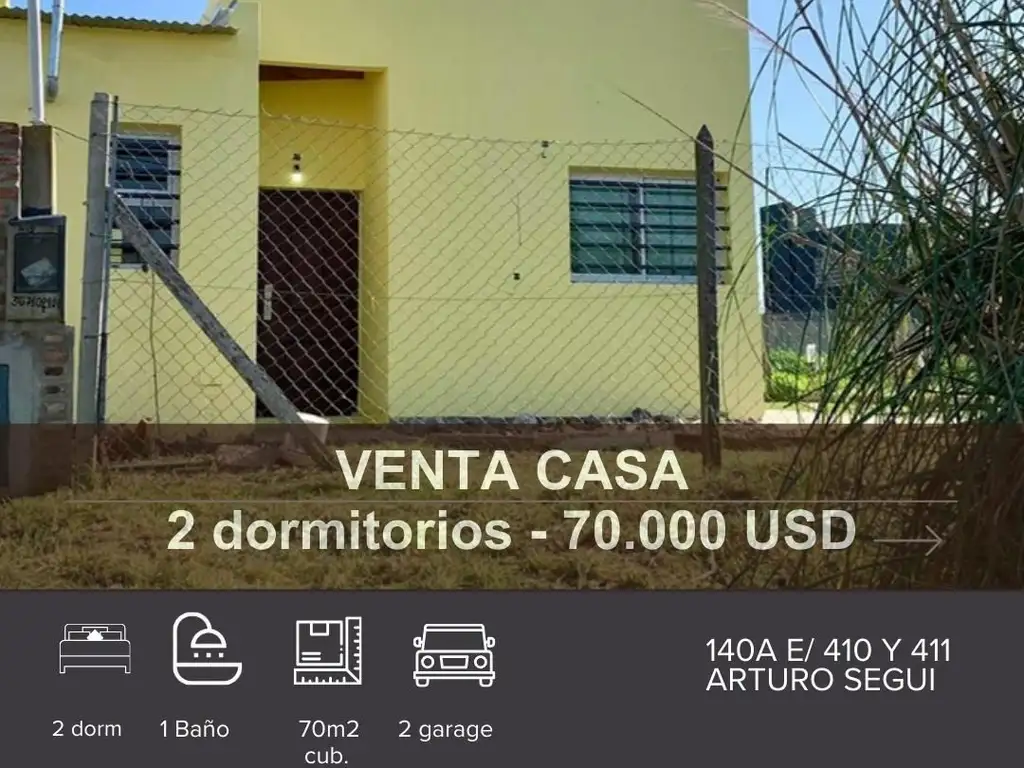 Venta de Casa 3 AMBIENTES en Arturo Seguí, La Plata