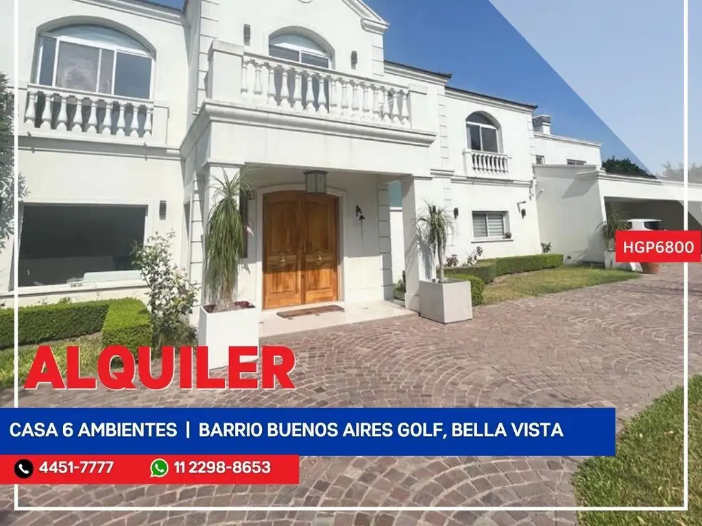 Casa - Alquiler - Argentina, Bella Vista - Mayor Irusta 3700