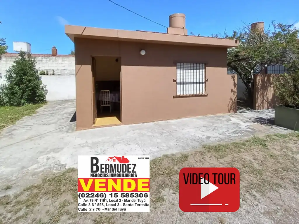 Venta de chalet de 3 amb en excelente zona de mar del tuyu calle 3 entre 70 y 71. Amoblado