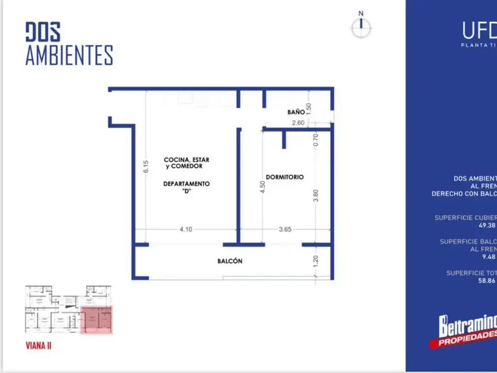 Departamento en el emprendimiento VIANA 2