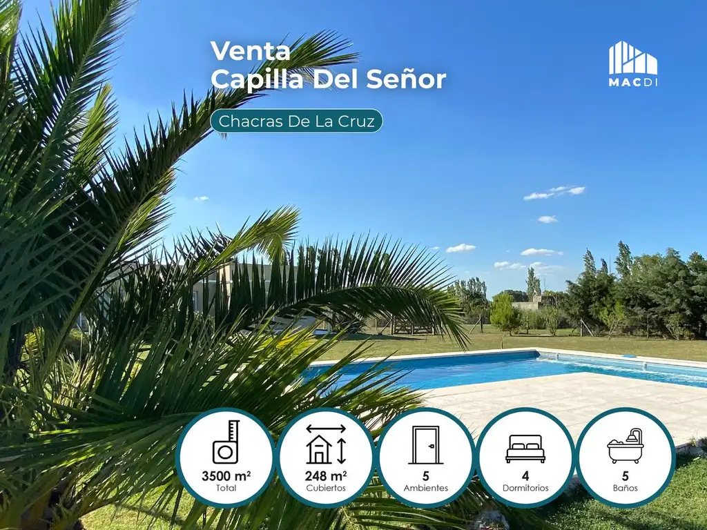 Excelente Casa en Venta - Barrio Chacras de la Cruz