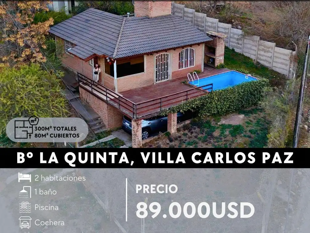 PH EN VENTA 2 DOR C /PILETA, B° LA QUINTA, VILLA CARLOS PAZ - CÓRDOBA