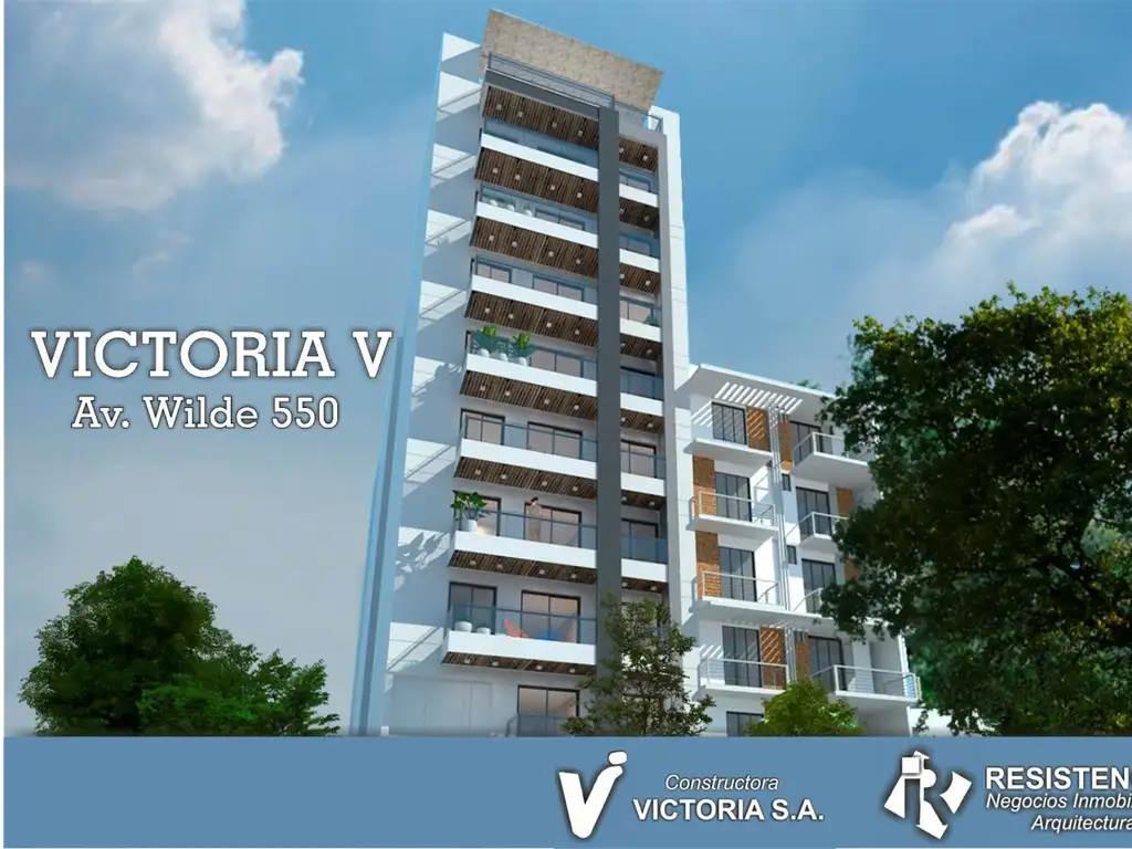 Departamento Venta 3 ambientes a estrenar 80m2 Frente Av Wilde